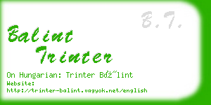 balint trinter business card